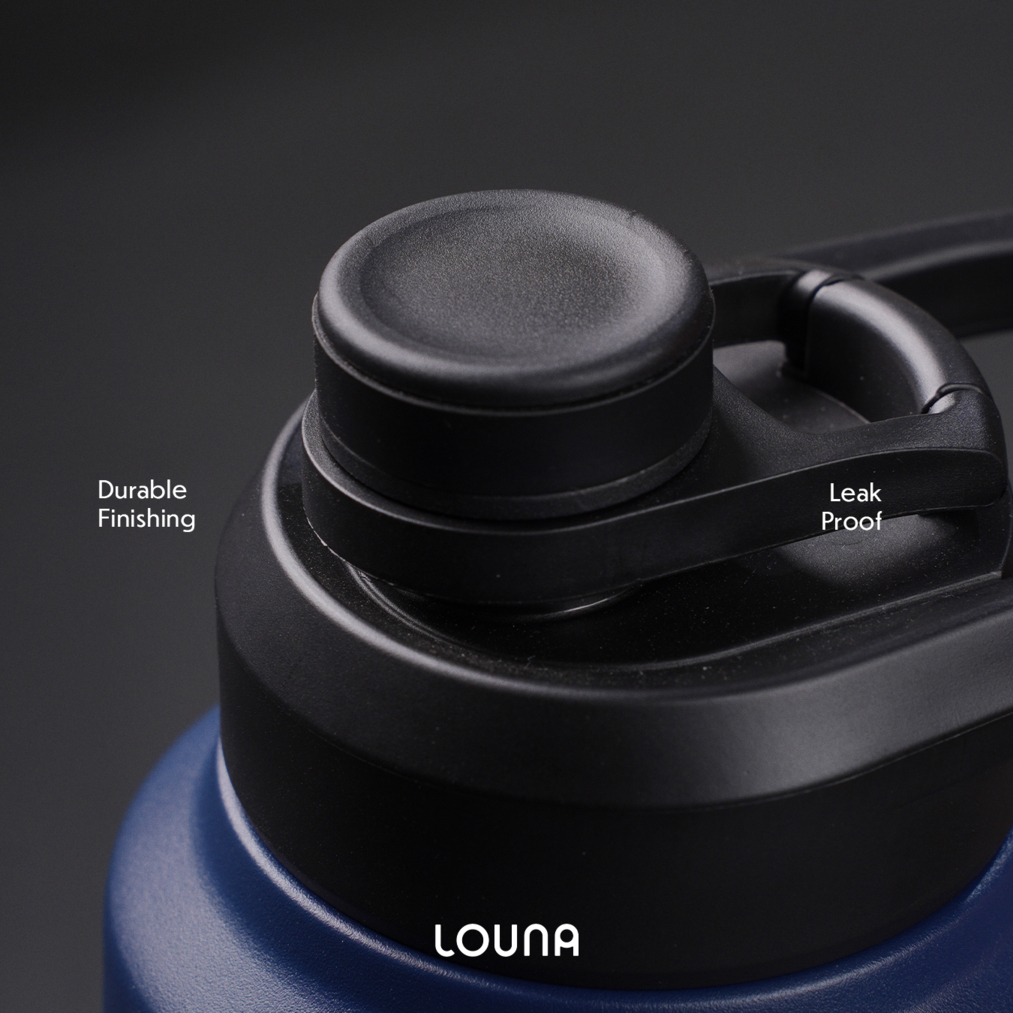 Louna LO001 Classic Traveler's Bottle – 950ml (Deep Sea / Charcoal) - Gambar 3