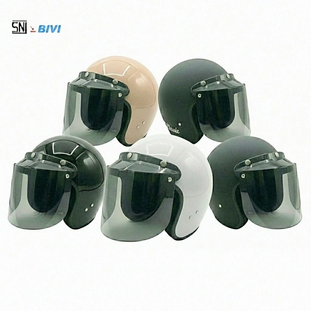 Helm Bogo Retro Klasik - Helem Dewasa Half Face Original SNI Dewasa Pria Wanita Remaja