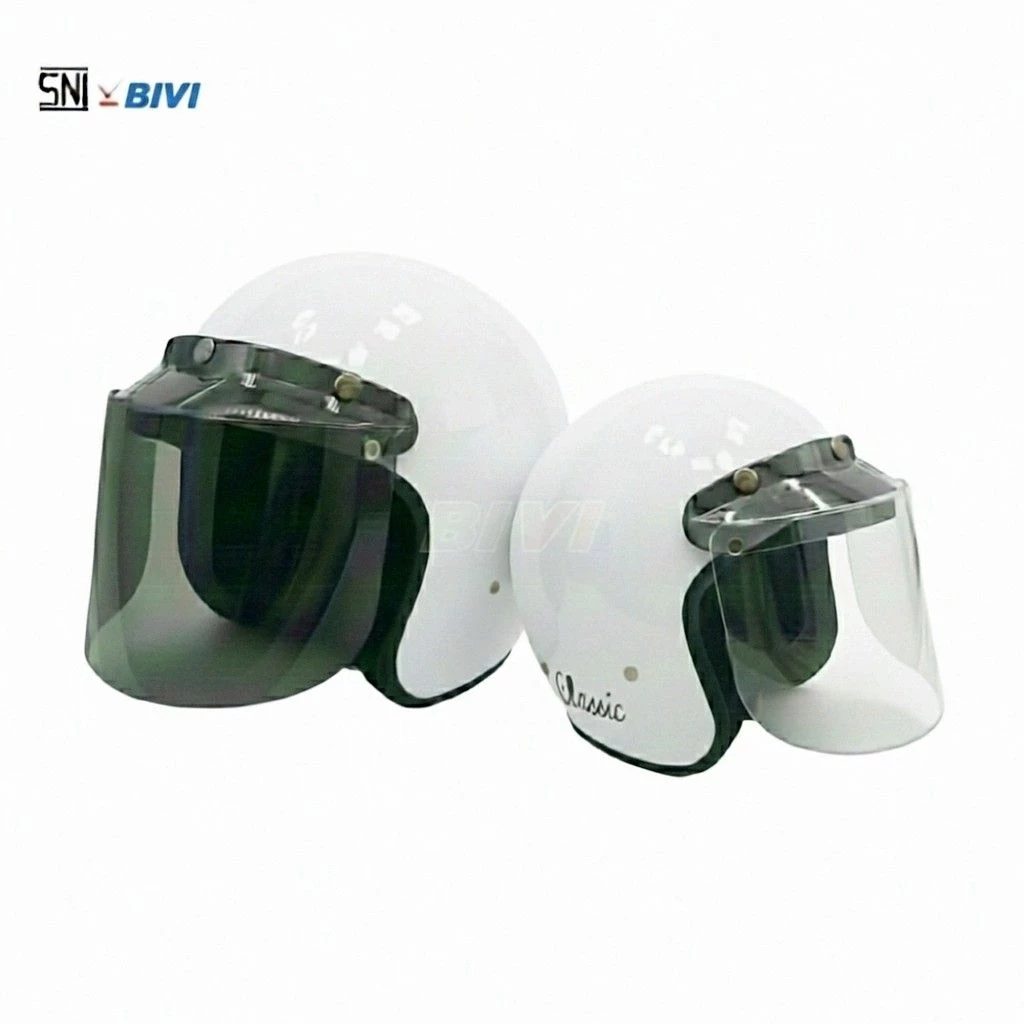 Helm Retro Bogo BIVI KLASIK Half Face Original SNI Dengan Desain Gaya Motor Vintage Nyaman Dan Aman Pria Wnita - Gambar 3