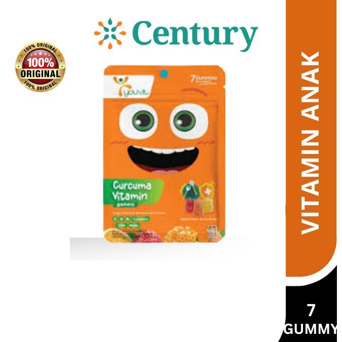 YOUVIT CURCUMA VITAMIN GUMMY ISI 7 GUMMY/ SUPLEMEN MAKANAN / VITAMIN ANAK