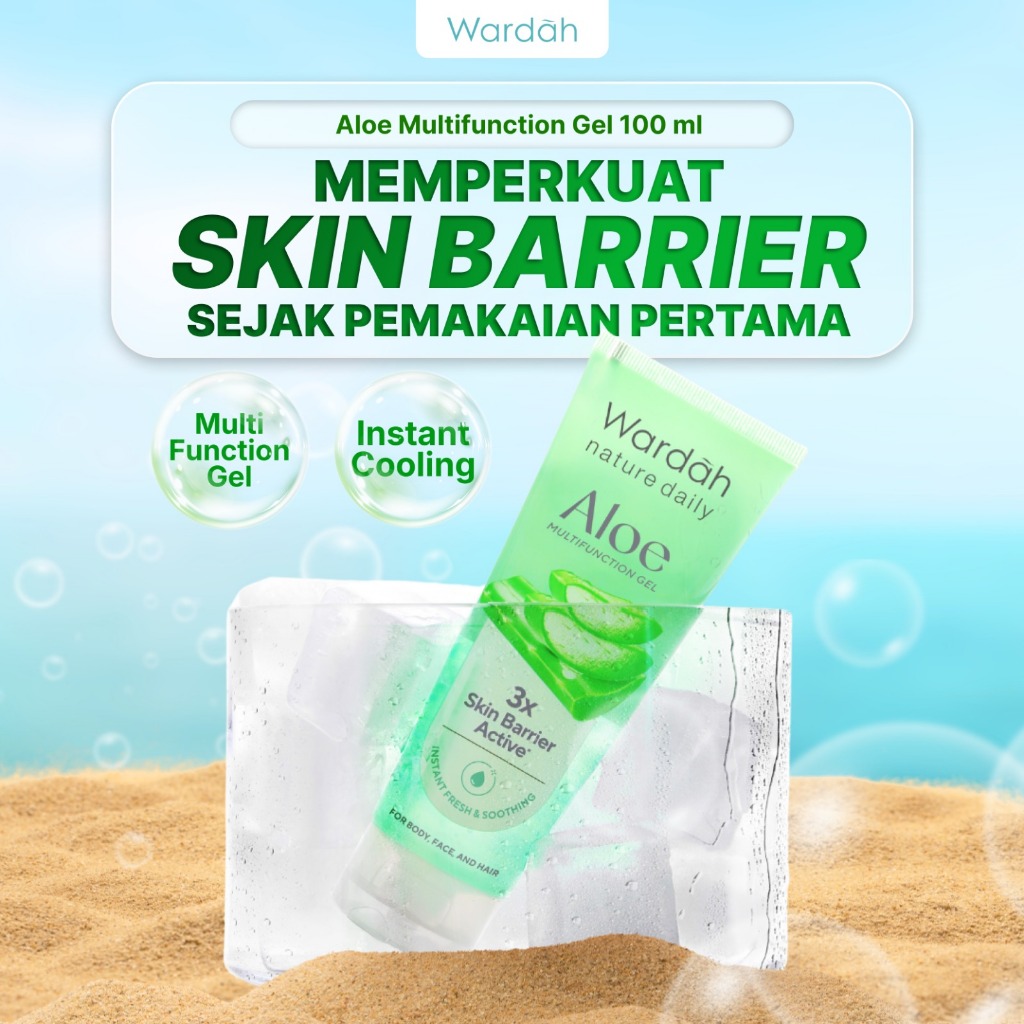 Wardah Nature Daily Aloe Hydramild Multifunction Gel 100 ml Twinpack - Personal Care - Gambar 3