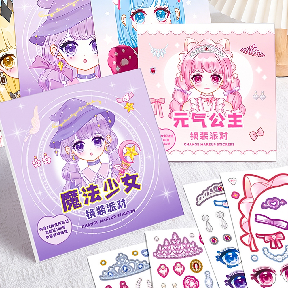 Buku Stiker Makeup Kartun Princess Anak Perempuan - Gambar 3