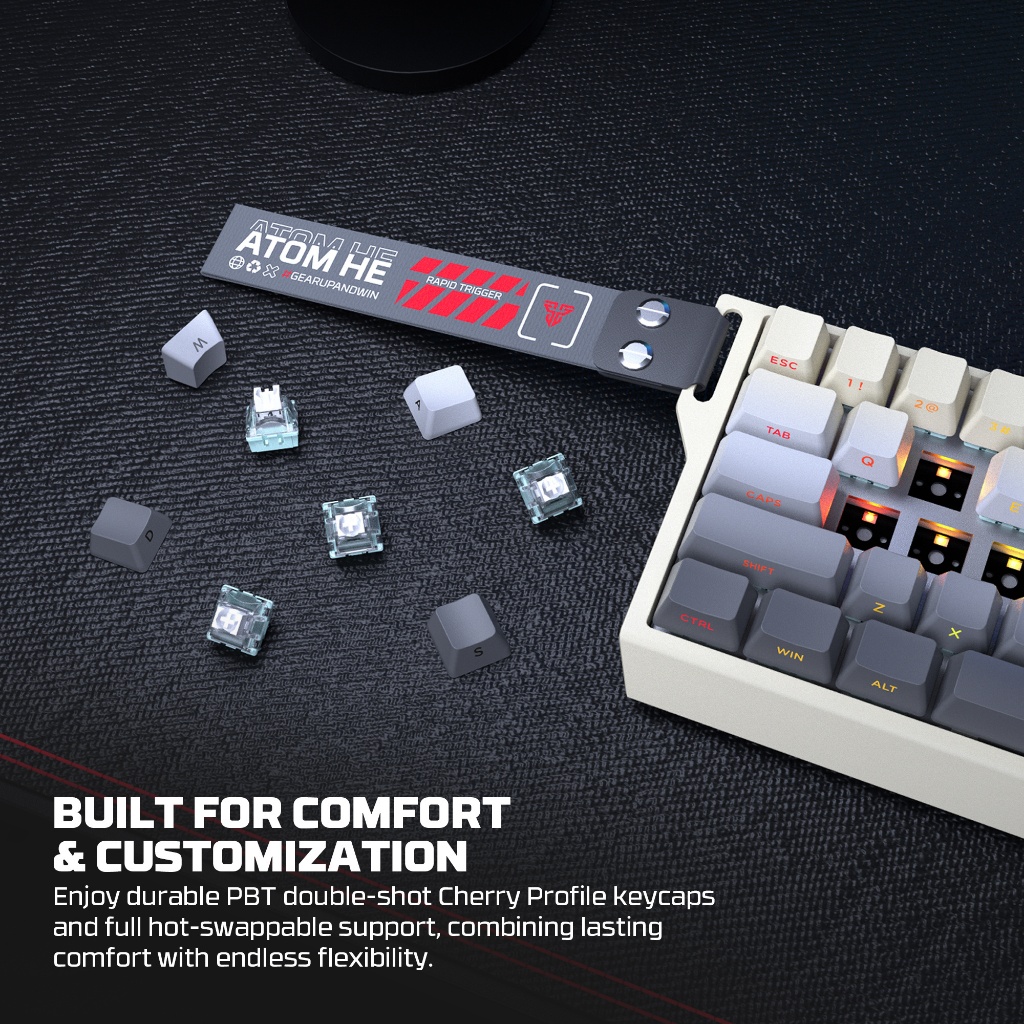 FANTECH AtomHE68 / Atom HE-68 / Atom HE 68 Pro / MK922/ MK-922 Gaming Keyboard 3in1 Connection Wireless 8K Wired Magnetic Switch - Gambar 4