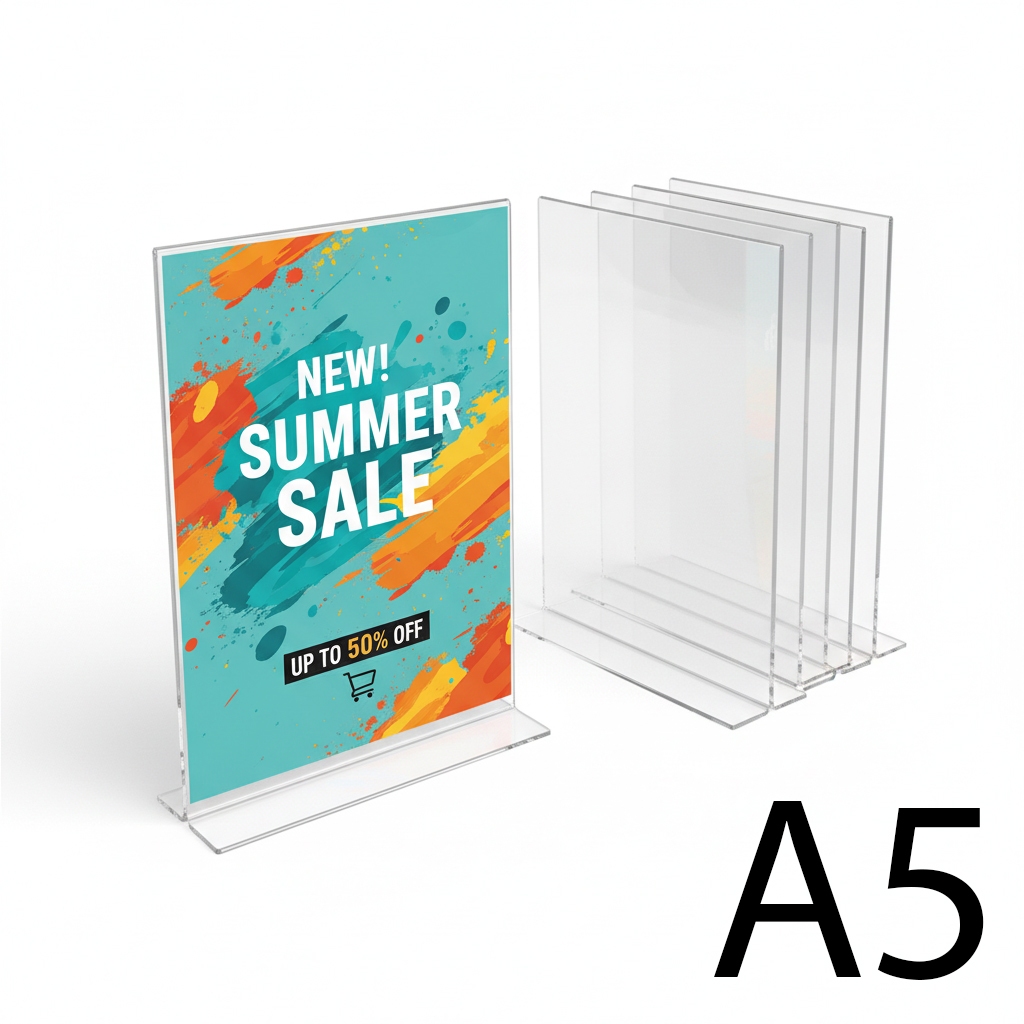 Acrylic Tent Card Display A5 Portrait Acrylic Tent Holder Brochure ...
