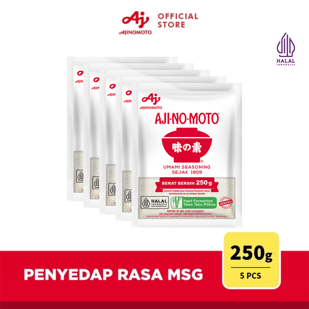 Ajinomoto Penyedap Rasa 250G 5pcs Kurangi Garam