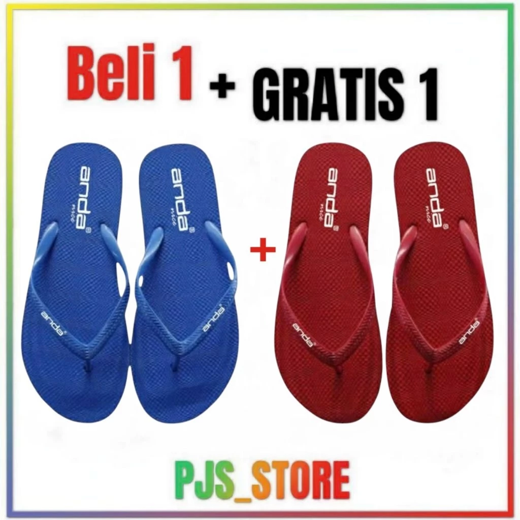 PROMO Beli 1 Gratis 1 - Sandal Jepit Anda Nice Wanita / Sandal Spon Ringan Anti Slip Terlaris - Gambar 4