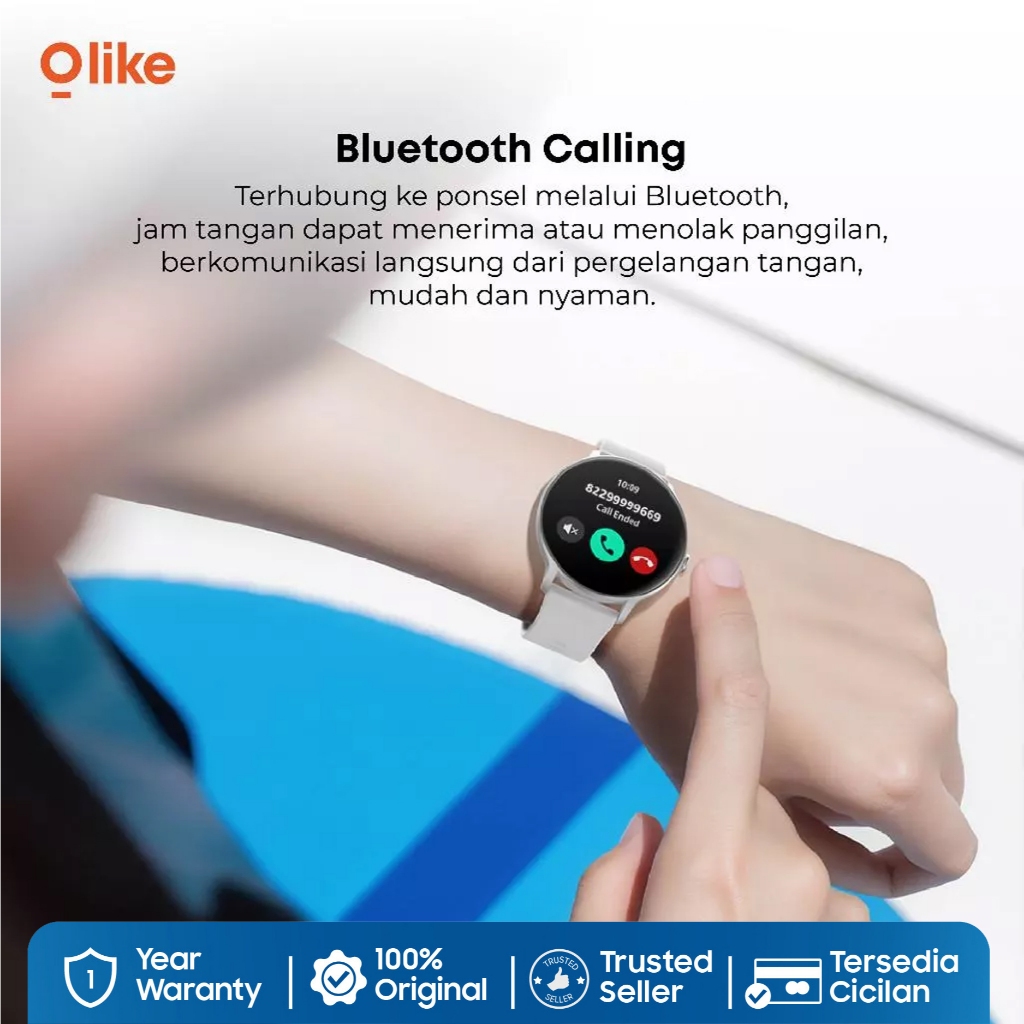 Olike Smartwatch Jam Tangan FW6 Smart Watch Tahan AIr IP68 Call 1.43" Display Healty Management 20 Day Battery - Gambar 3