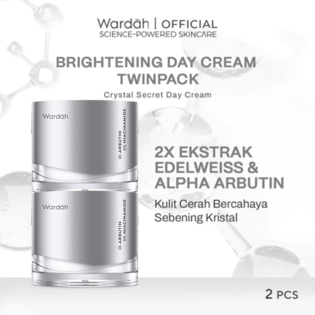 WARDAH Crystal Secret Brightening Day Cream 30 g Twinpack - Skincare - Gambar 2