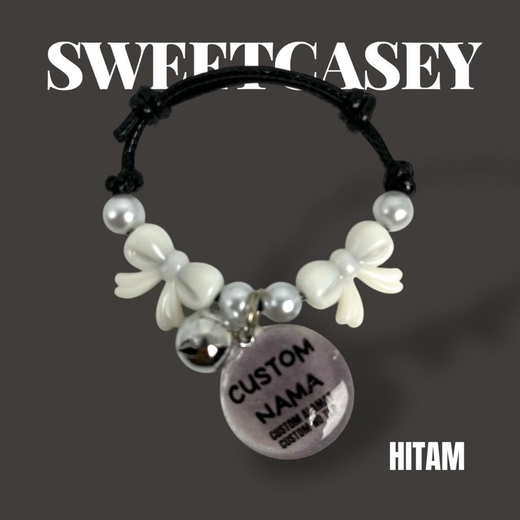 RIBBON CAT NECKLACE/KALUNG KUCING CUSTOM NAMA/KALUNG FREE NAMA - Gambar 3