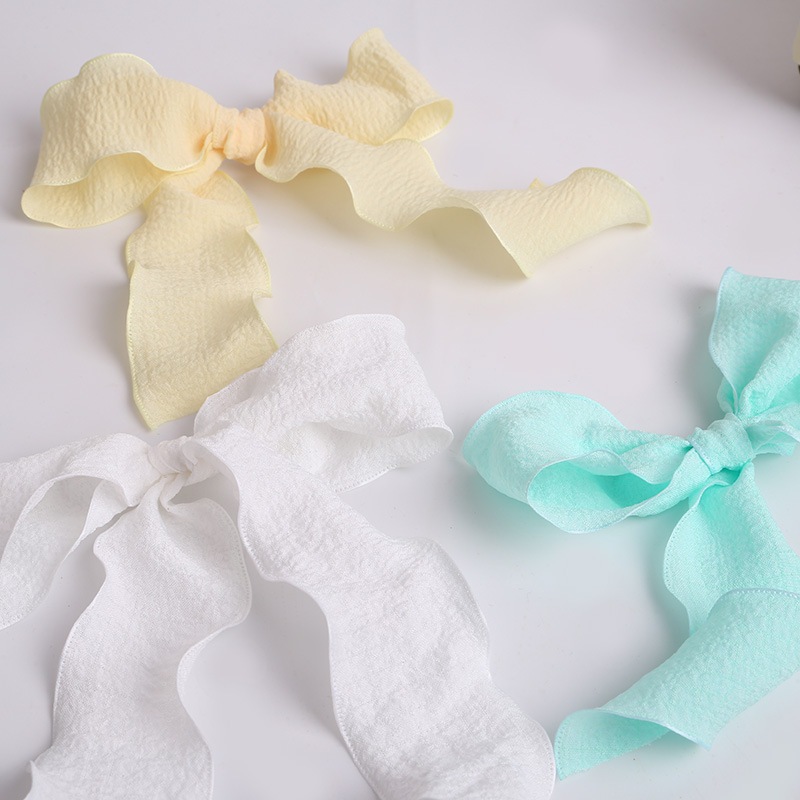 (1 METER) Korean Ribbon Wavy Ruffled Matte aesthetic Bouquet Ribbon ...