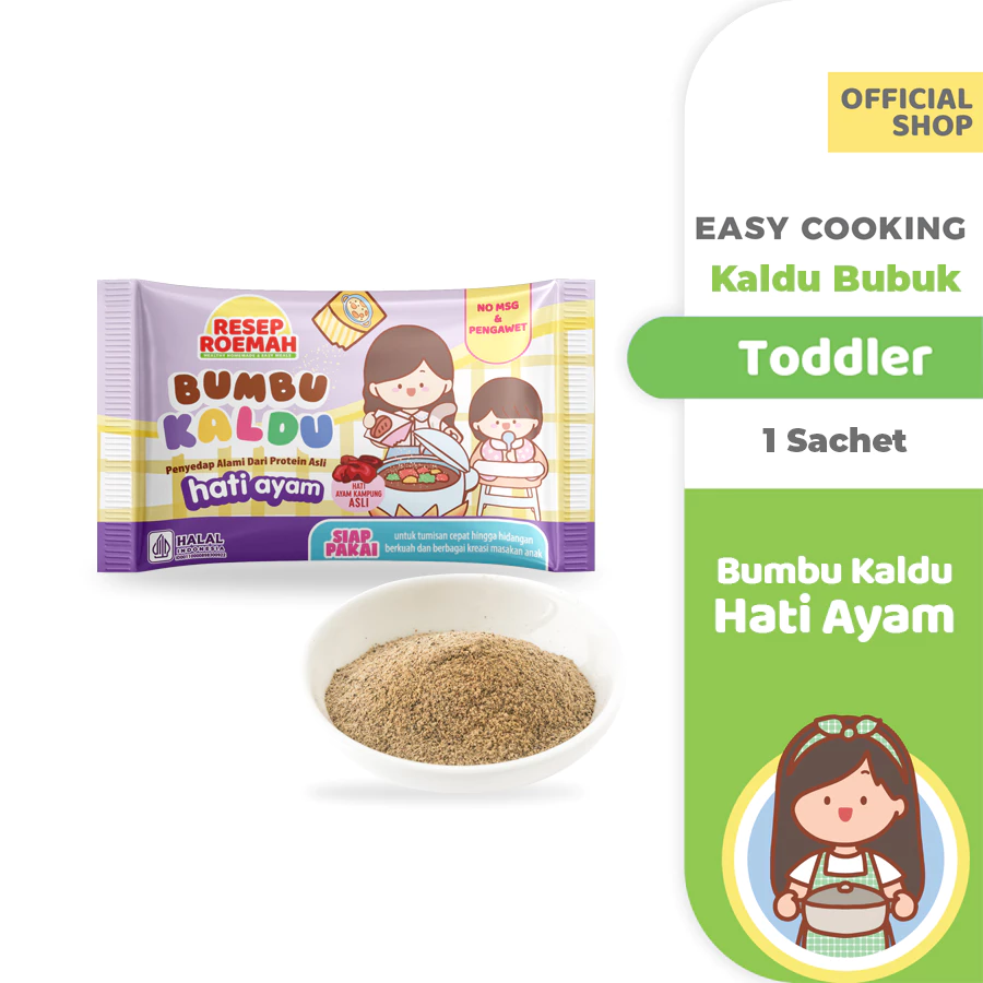 Resep Roemah Kaldu MPASI No MSG (Sachet) / Bumbu MPASI & Masakan Anak / Kaldu Daging Asli Dihaluskan / Varian Ayam, Wagyu, Salmon, Hati Ayam, Udang, Teri, Jamur / Tanpa MSG & Pengawet / Rasa Gurih Alami dari Daging Asli, Praktis untuk MPASI & Masakan Anak - Gambar 4