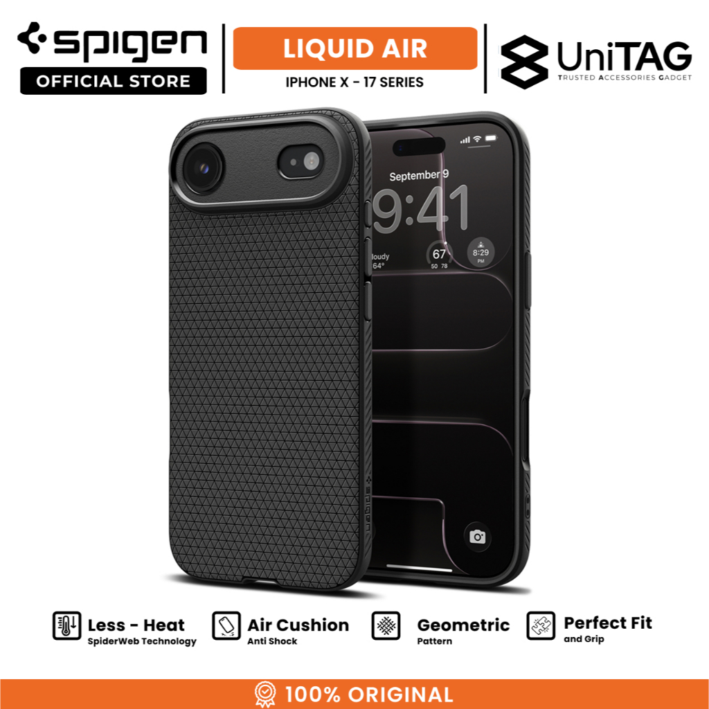 SPIGEN Case iPhone 17 16 15 14 13 12 11 XS Max XS X XR Liquid Air Anti Shock Crack Soft Case Casing