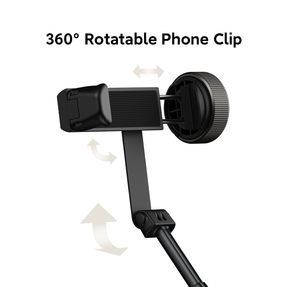 Xiaomi Zoom Floor Selfie Stick Tripod 62 / Seamless Wireless Control / One-Touch Fold & Expand Design / 360° Rotatable Phone Clip / Ultra-Long 62-Inch Extension [Official Store] - Gambar 4