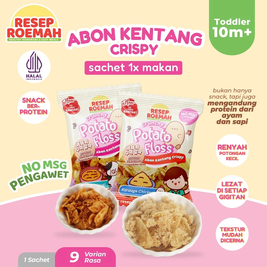 Resep Roemah Kentang Abon Crispy Anak / Crunchy Potato Floss / Kentang Butter Korea / Kentang Abon Ayam Sapi Ikan Premium / BB Booster Beef Chicken Fish Floss / MPASI Bayi Anti GTM / Halal No MSG