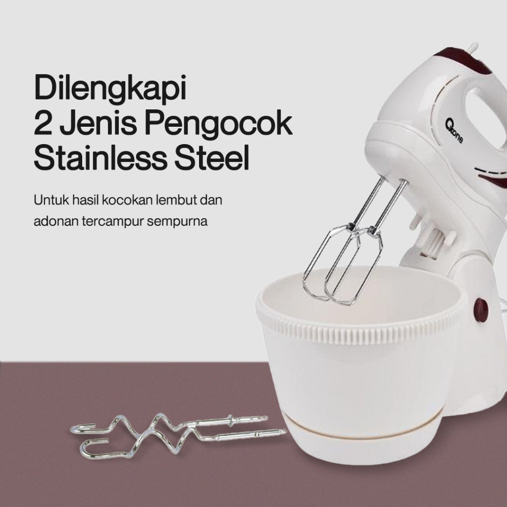 Oxone OX833 Mixer Bowl Turbo Power Kapasitas Mangkok 1 L - Gambar 2