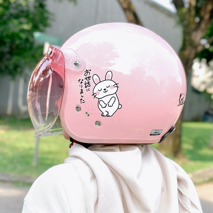 Helm Bipplast Vista Kaca Bubble Helem Bogo Cewek Aesthetic Wanita Hijab Kekinian Lucu Pastel Kaca Datar SNI - Gambar 3