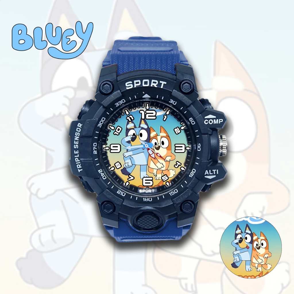 Bluey Bingo 02 Waterproof Sport Watch for Boys with Free Spare Battery ...