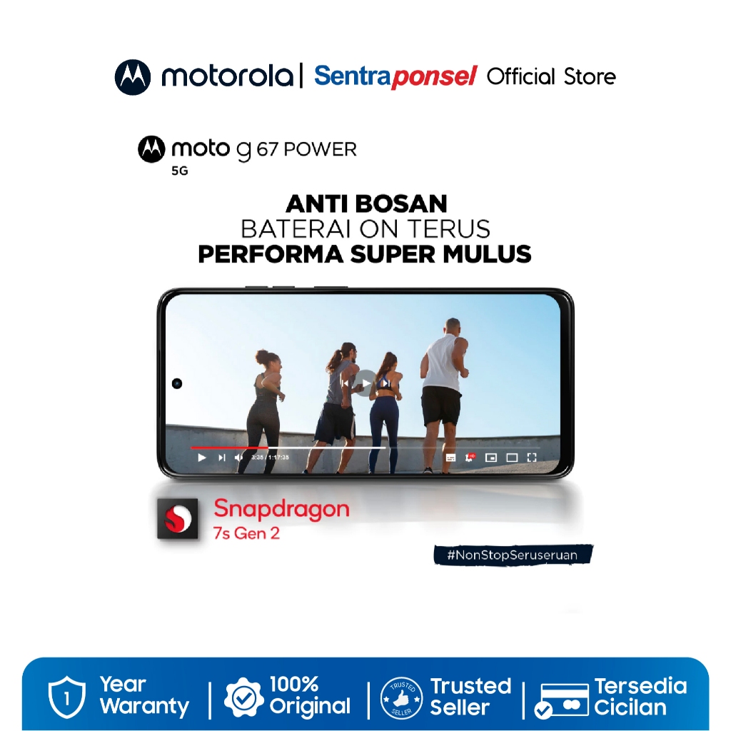 Motorola G67 Power / Moto G67 Power 5G / RAMBoost 24GB/256GB - Snapdragon7s Gen2 - 7000mAh SiliconCarbon - 50MP Sony LYTIA600 - 4K Semua Lensa - Gambar 3