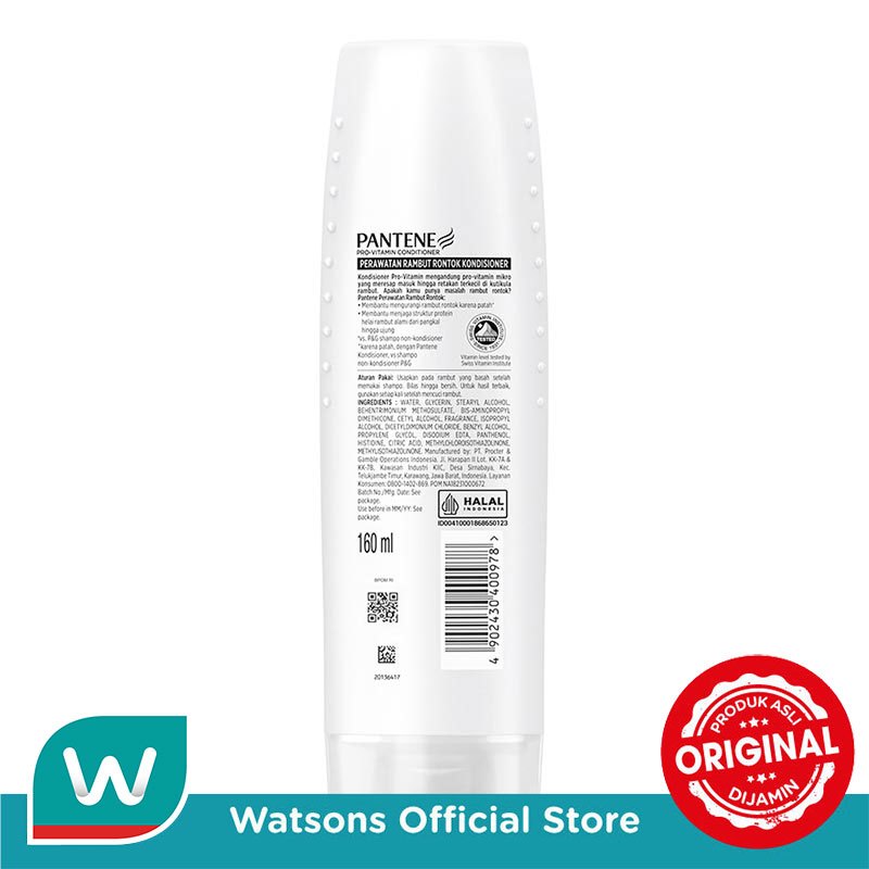 Pantene PRO-V Conditioner Hair Fall Control 160 ml - Perawatan Rambut Rontok - Gambar 3