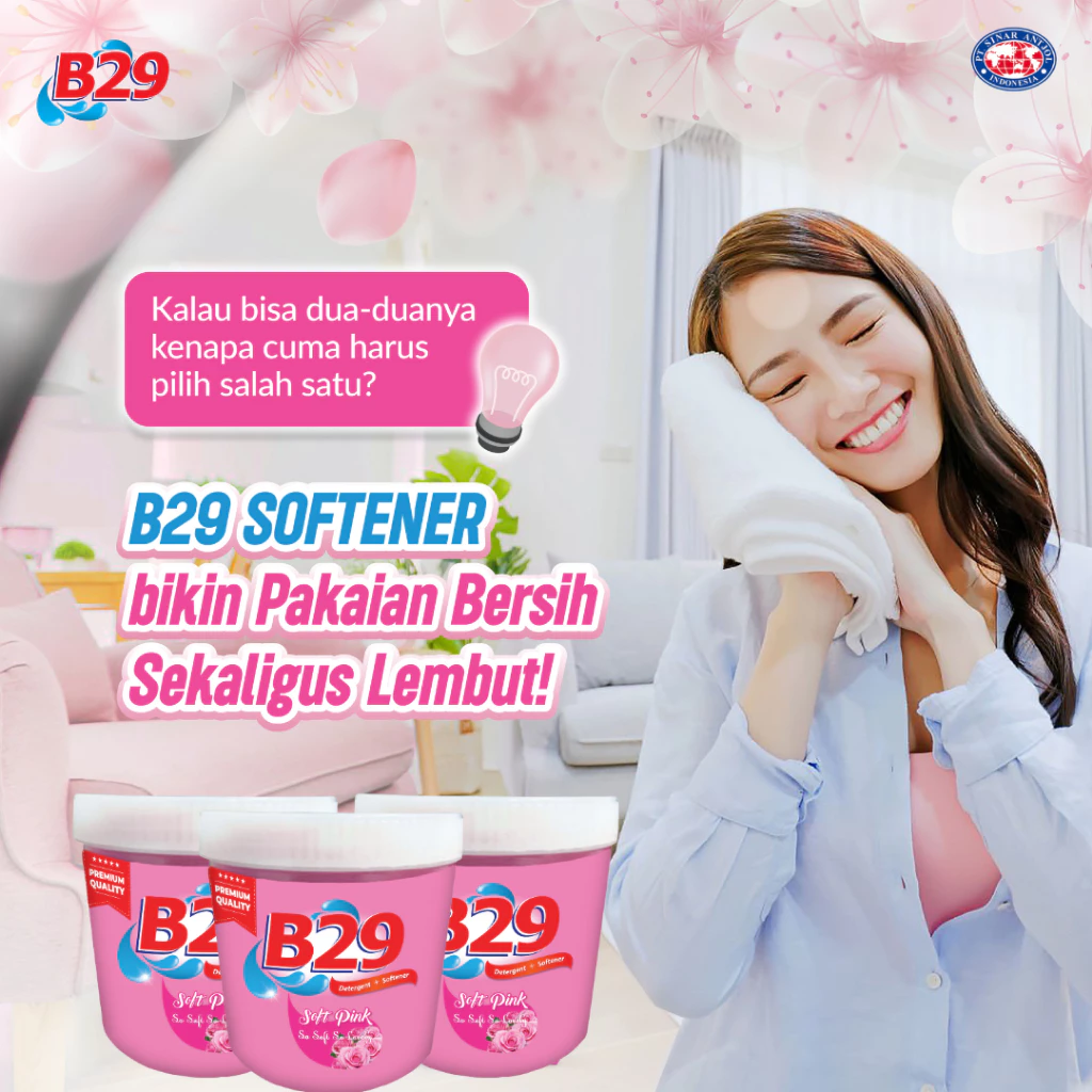 B1G1 B29 CUP Deterjen Bubuk Softener SOFT Pink 150g - Powder Pencuci Pakaian pakai POT (DAPAT 2 PCS) - Gambar 2