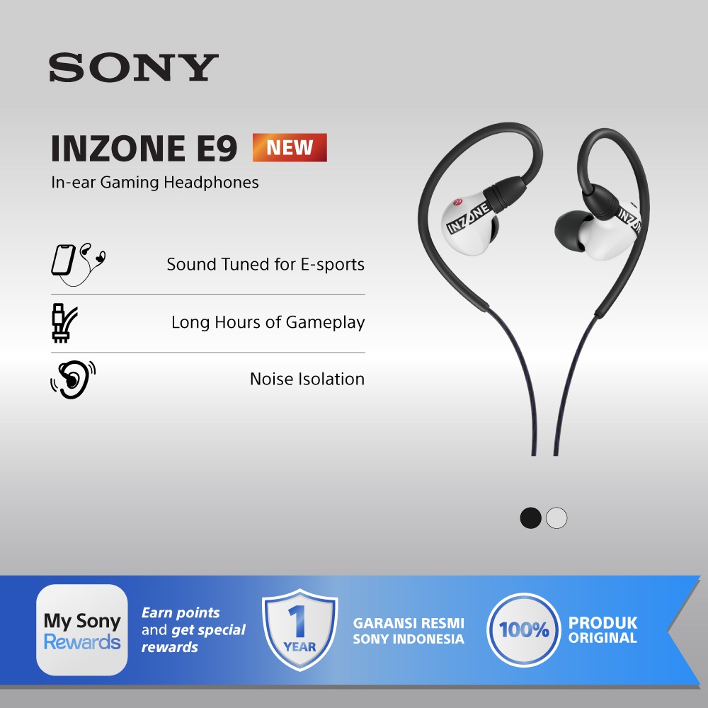 SONY INZONE E9 Wired In-ear Gaming Headphones / IER-G900 - Gambar 3