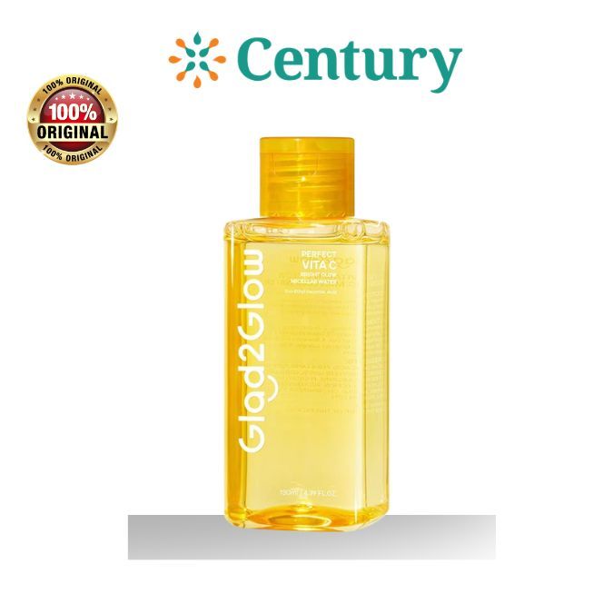 GLAD2GLOW PERFECT VITA C MICELLAR WATER 130ML / PERAWATAN WAJAH / MICELLAR WATER/PEMBERSIH MAKE UP - Gambar 3