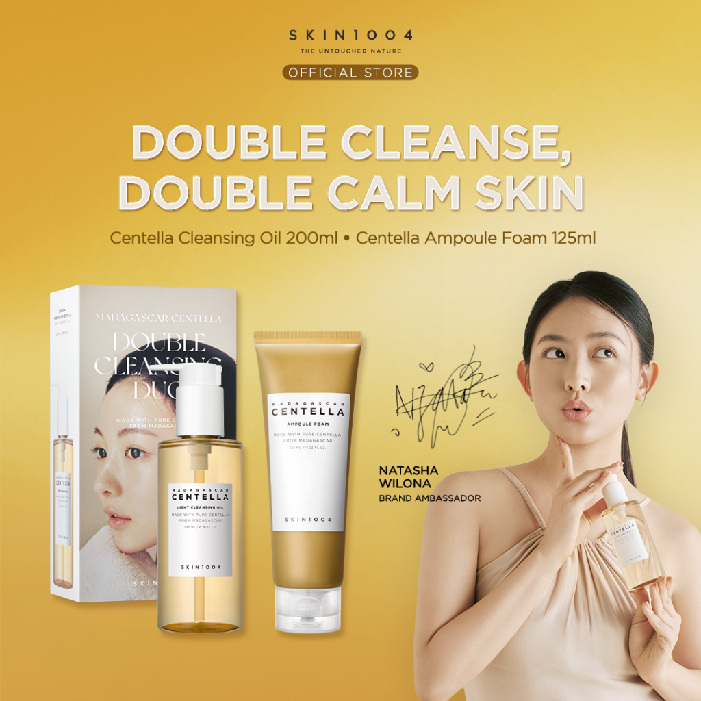 SKIN1004 DOUBLE CLEANSE, DOUBLE CALM SKIN (Box ver.) (Centella Cleansing Oil 200ml + Ampoule Foam 125ml)