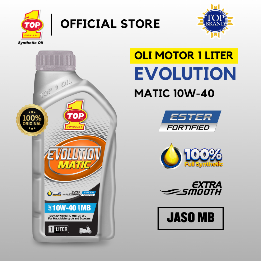TOP 1 Oli Motor Matik EVOLUTION MATIC 10W-40 1L - Vario - Nmax - Nex