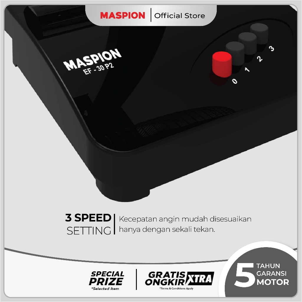 Maspion Kipas Angin Meja Desk Fan 12 Inch EF-30 P2 - Gambar 4