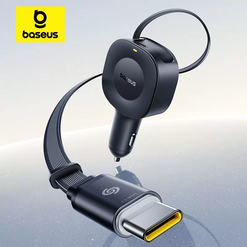 Baseus PrimeTrip VR2 C+C 30W Car Charger with Retractable Cable