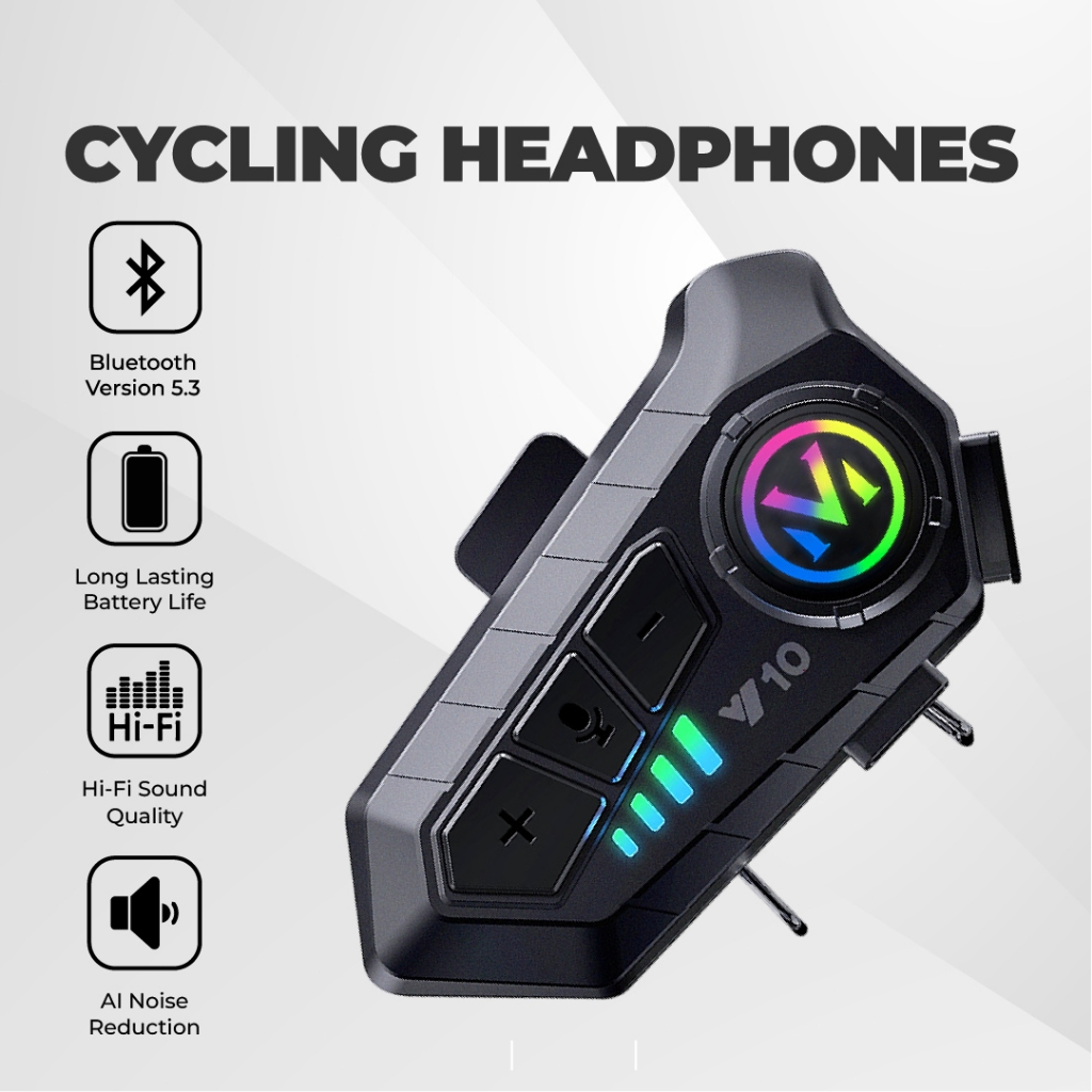 Matei COD Y10/K06 Headset Bluetooth 5.3 Helm Sepeda Motor Intercom Bluetooth Hands Free Call Kit IPX6 Tahan Air - Gambar 2