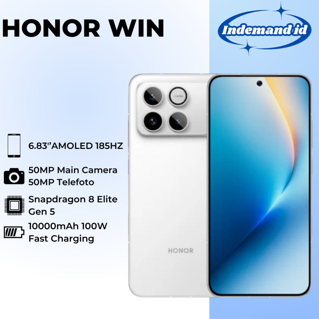 Honor Win 5G 6.83''AMOLED 185HZ Snapdragon 8 Elite Gen 5 10000mAh 100W 50MP