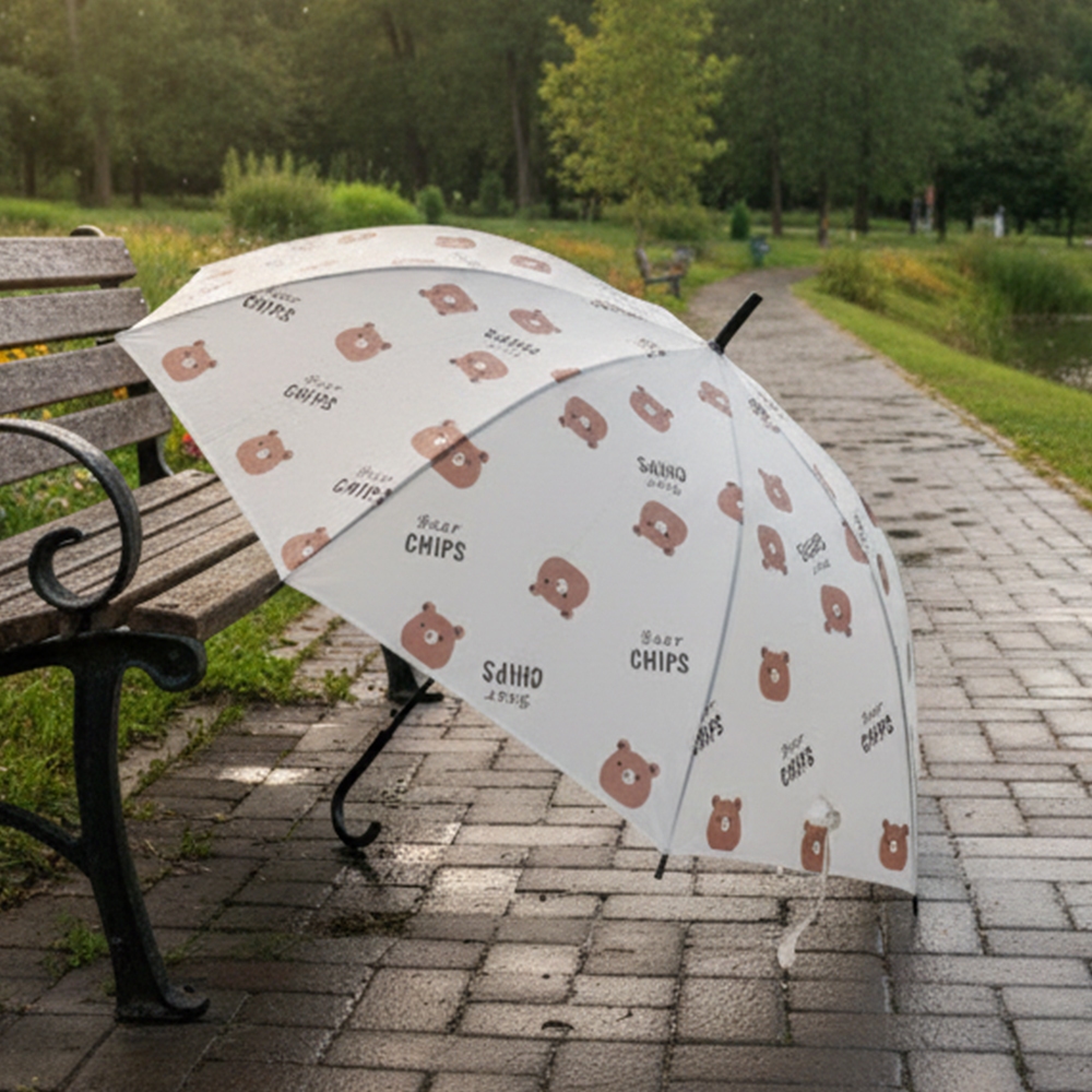 Payung Lipat Tongkat Motif Boneka Umbrella Bahan PVC