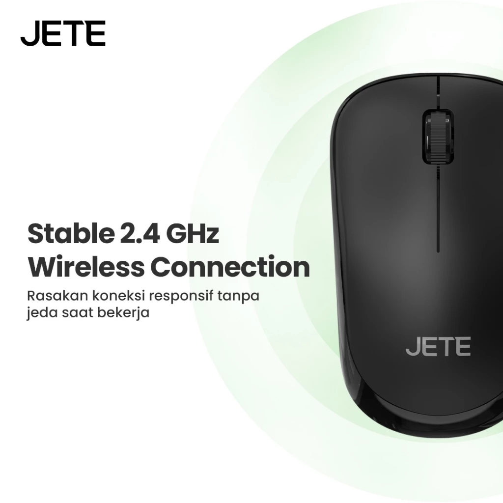 Mouse Wireless JETE MS105 Mouse 1200 DPI 3 Level Mouse Tanpa Kabel USB Dongle Silent Click Mouse Kantor Komputer Laptop Windows For Macbook - Gambar 4
