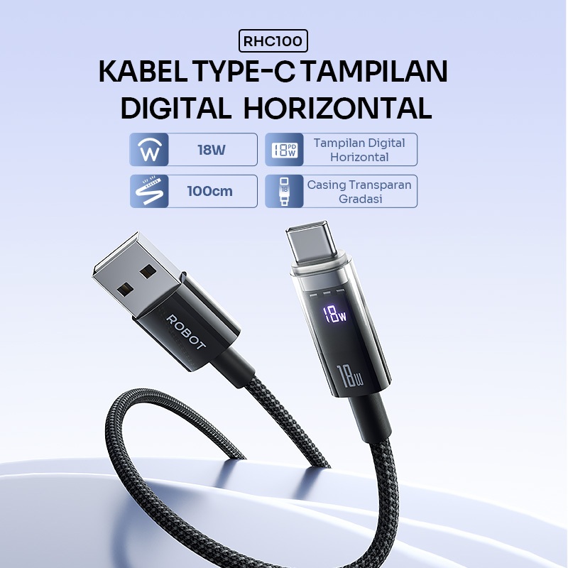 Robot Kabel Data 65W Fast Charging Anti Kusut - Gambar 2