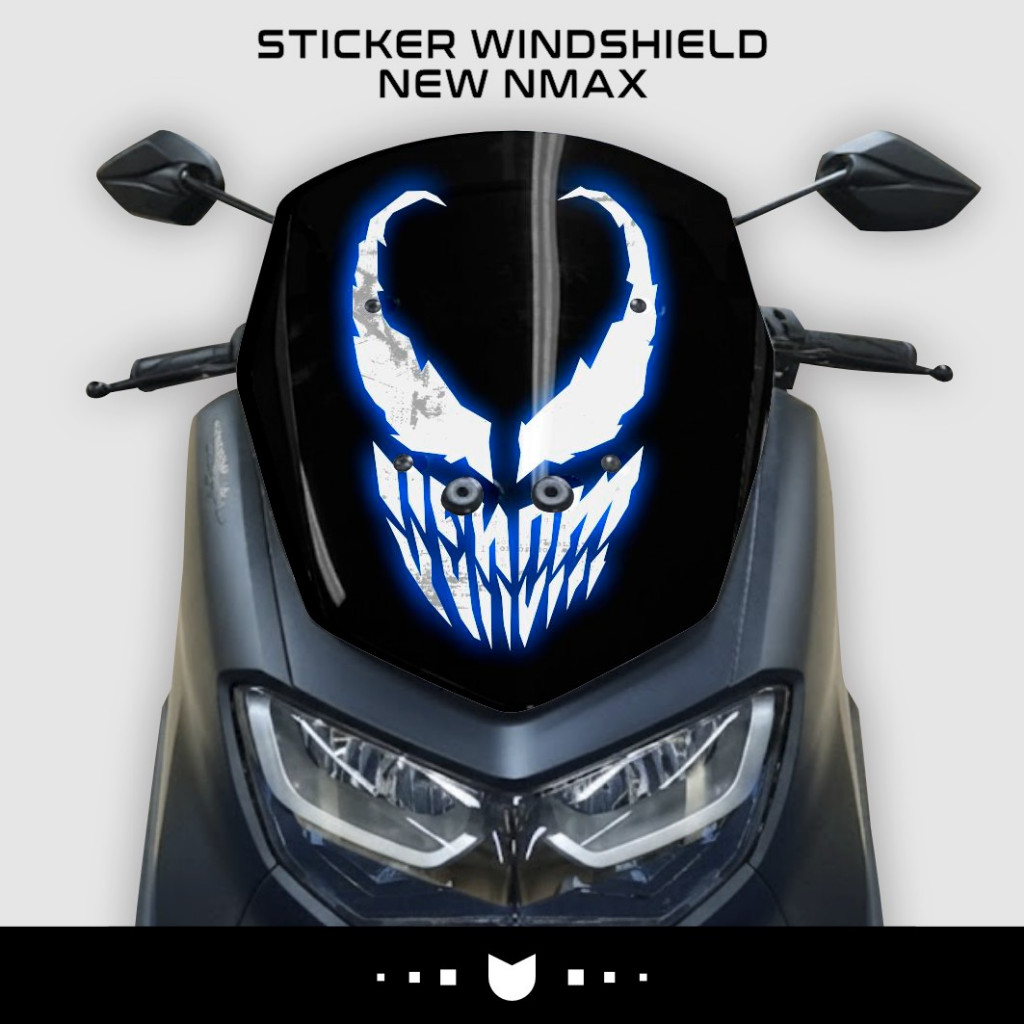 Windshield Visor Sticker Nmax 155 New Emotion Venom Smile Emoticon ...