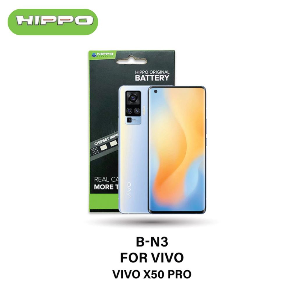 Hippo Baterai B-N3 VIVO X50 PRO 4300mAh Battery Batere Batrai Batre Original Cell Garansi resmi