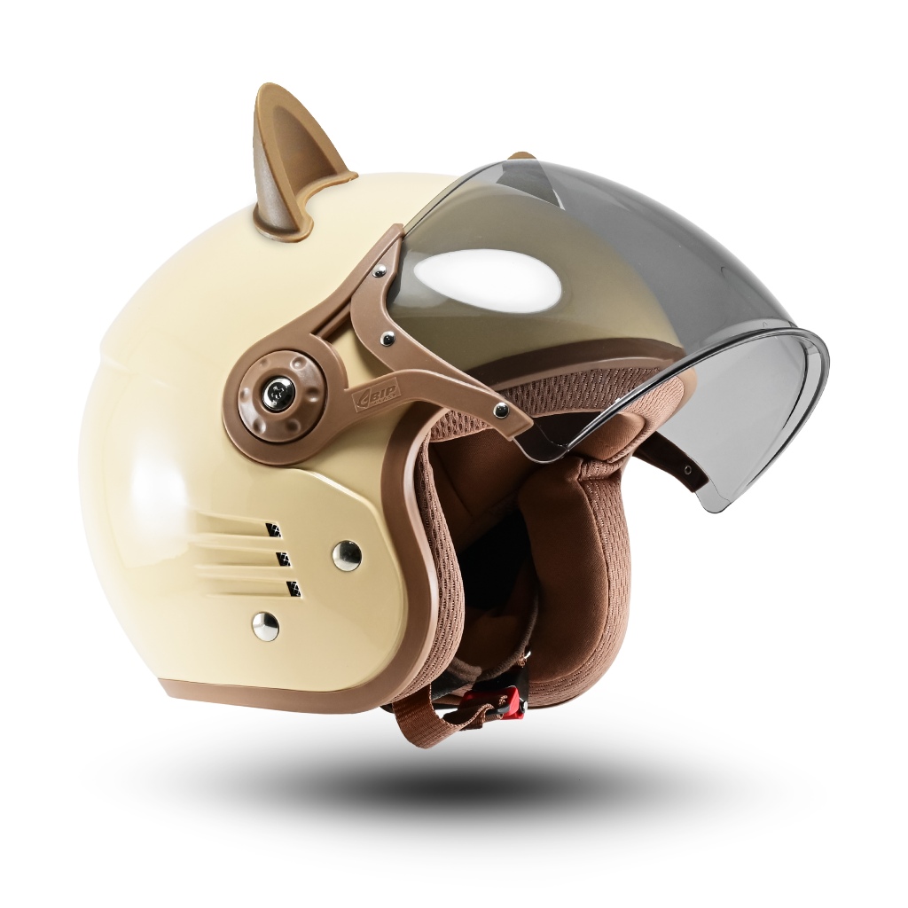 Helm Bipplast Bogo Retro Fantasy V2 dengan Kuping Kucing SNI - Gambar 2