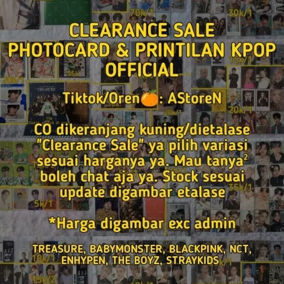Clearance photocard Album postcard merch kpop official Treasure ...