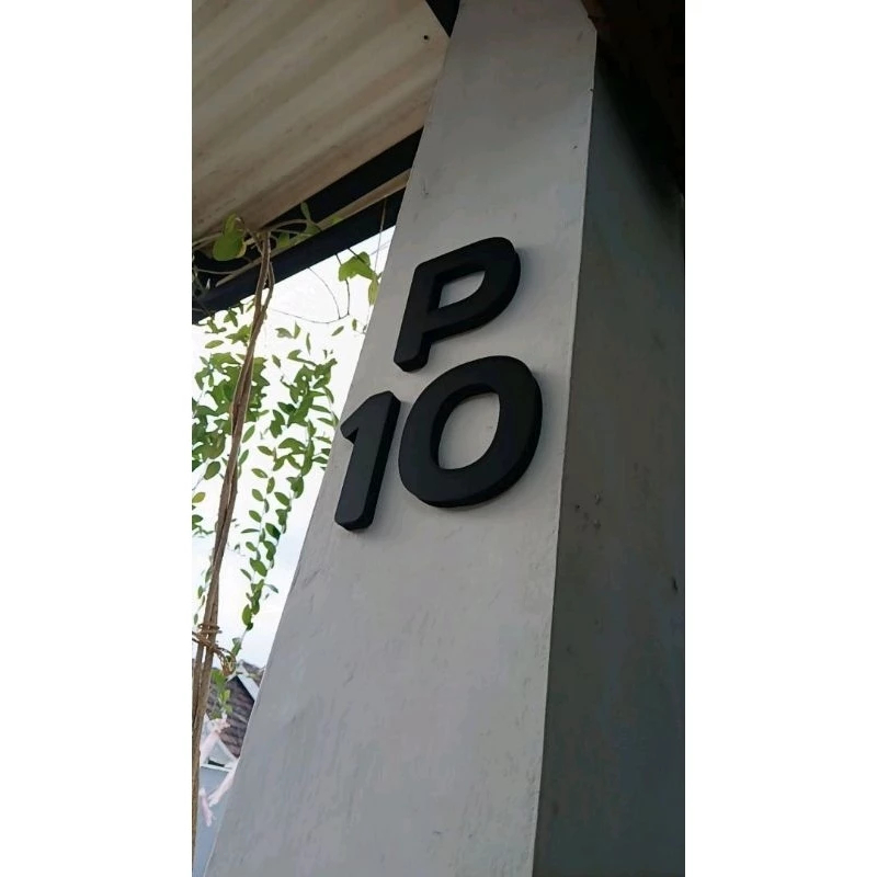 3D Embossed Matte Black Acrylic House Numbers Acrylic Room Numbers ...