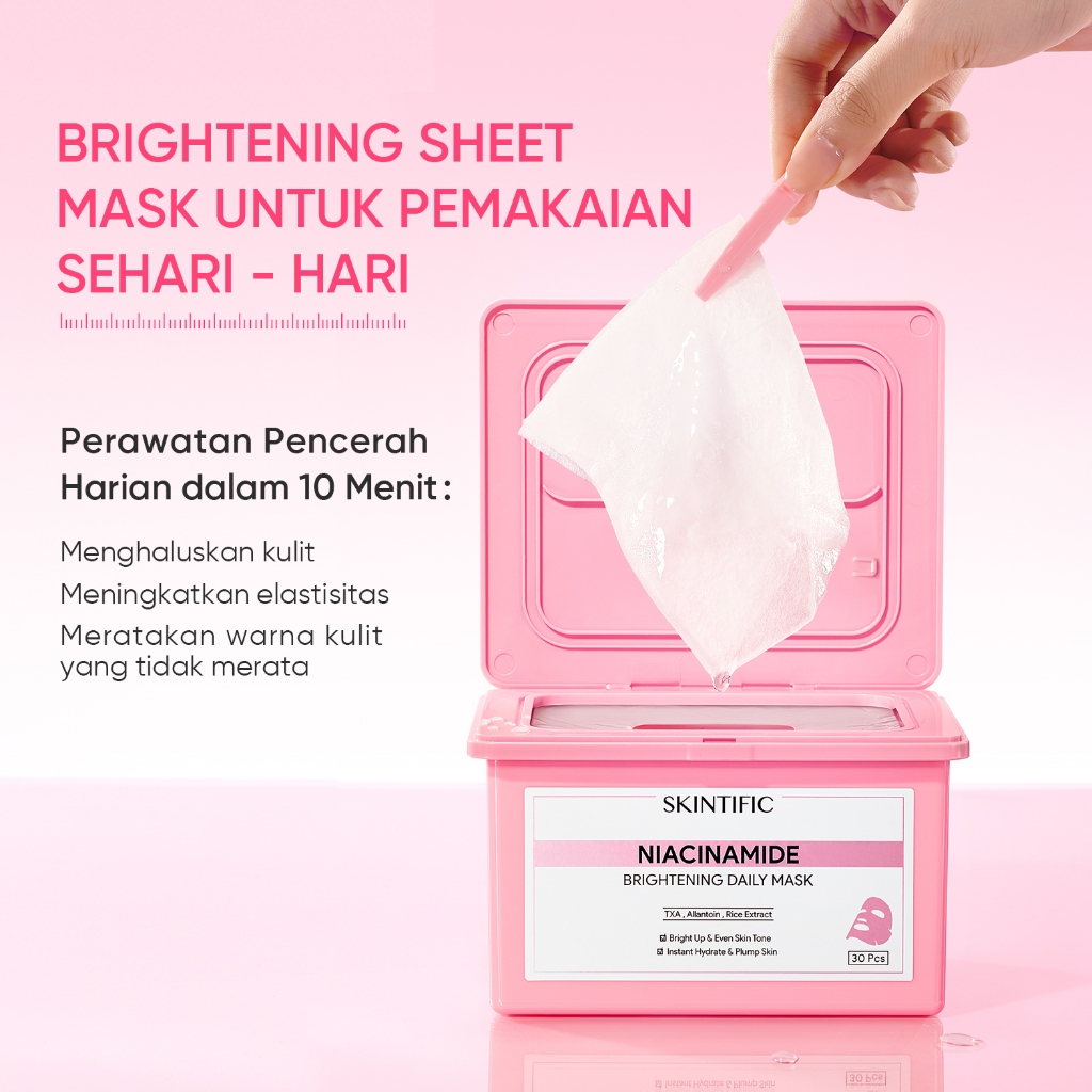 Skintific Niacinamide Brightening Mask 30pcs