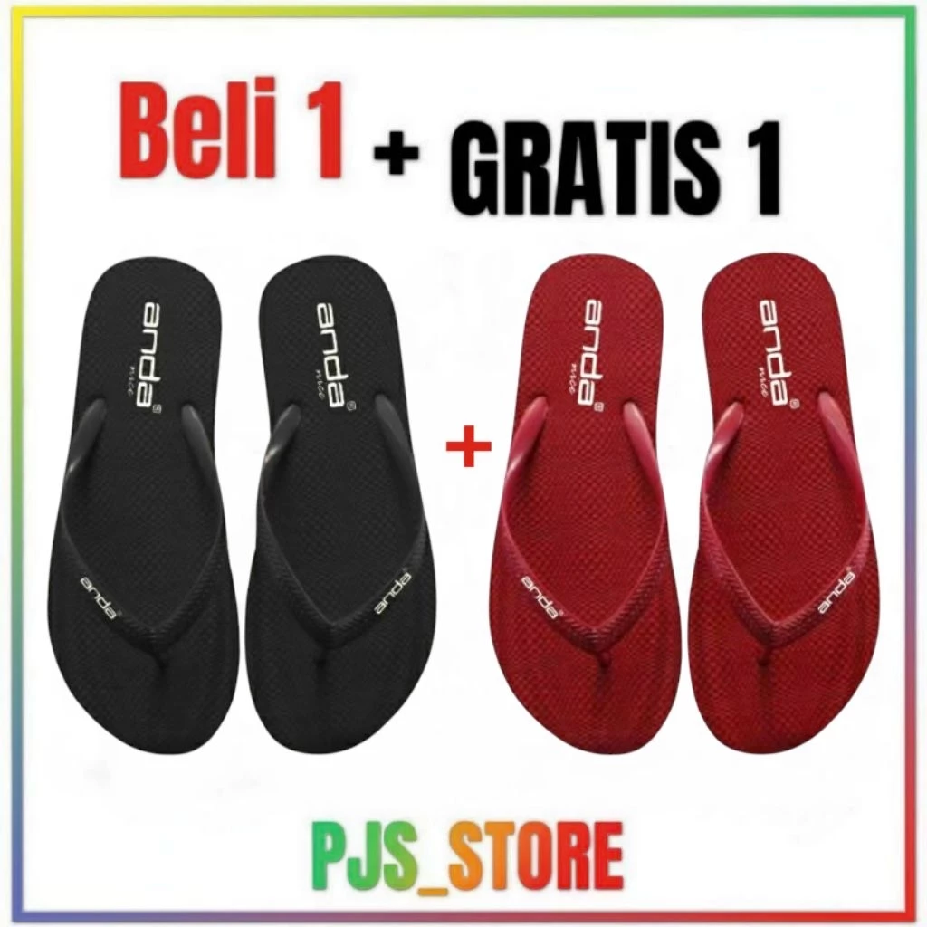 PROMO Beli 1 Gratis 1 - Sandal Jepit Anda Nice Wanita / Sandal Spon Ringan Anti Slip Terlaris - Gambar 3