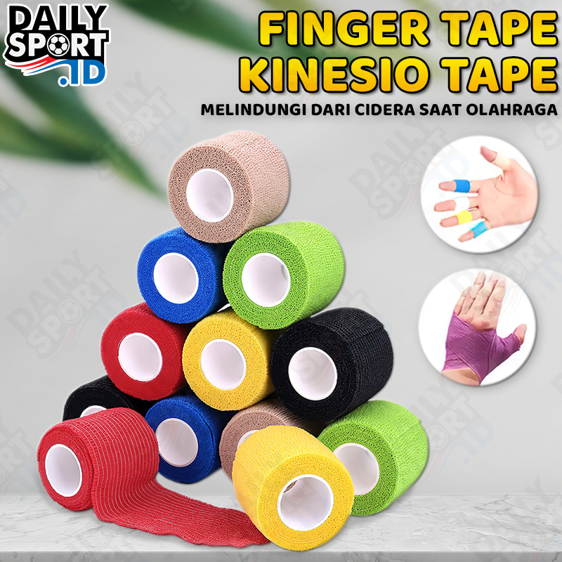 COD finger tape 5cm x 4.5m fingertape wristape/finger wrist tape/wrisband/kohesive kohesif tape taping pergelangan tangan Perban Elastis