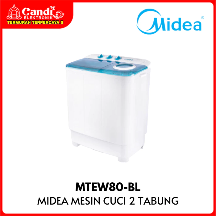 MIDEA Mesin Cuci 2 Tabung 8 Kg Hijab Wash MTEW80-BL - Gambar 3