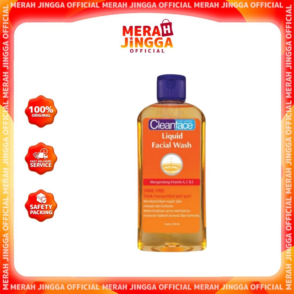 Cleanface Facial Wash 130ml / Merah Jingga Official