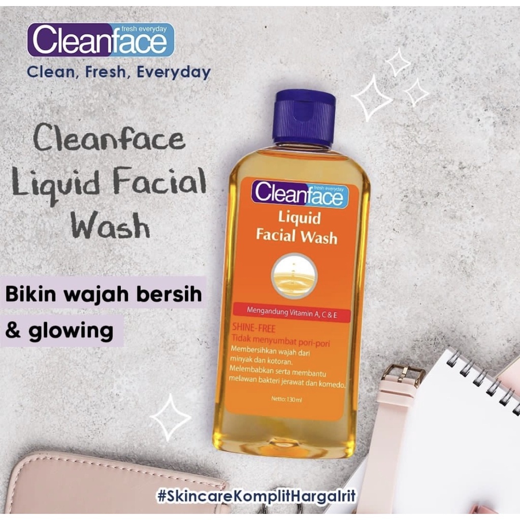 Cleanface Facial Wash 130ml / Merah Jingga Official - Gambar 3