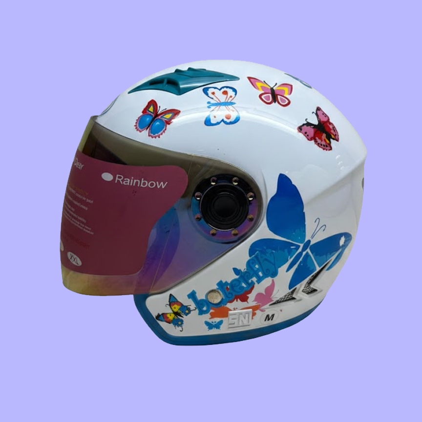 Helm Anak Half Face Kidzu Motif Butterfly,Helm SNI - Gambar 4