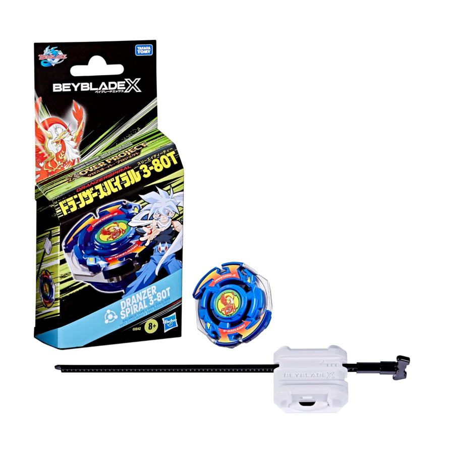 Beyblade X X-Over Project Dranzer Spiral 3-80T Starter Pack Set with ...