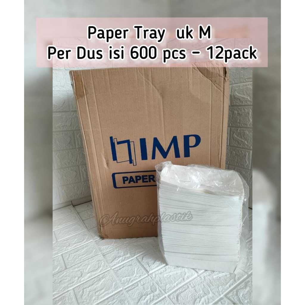Paper Tray M - L kraft and brown Food Paper box with lid (PER BOX ...