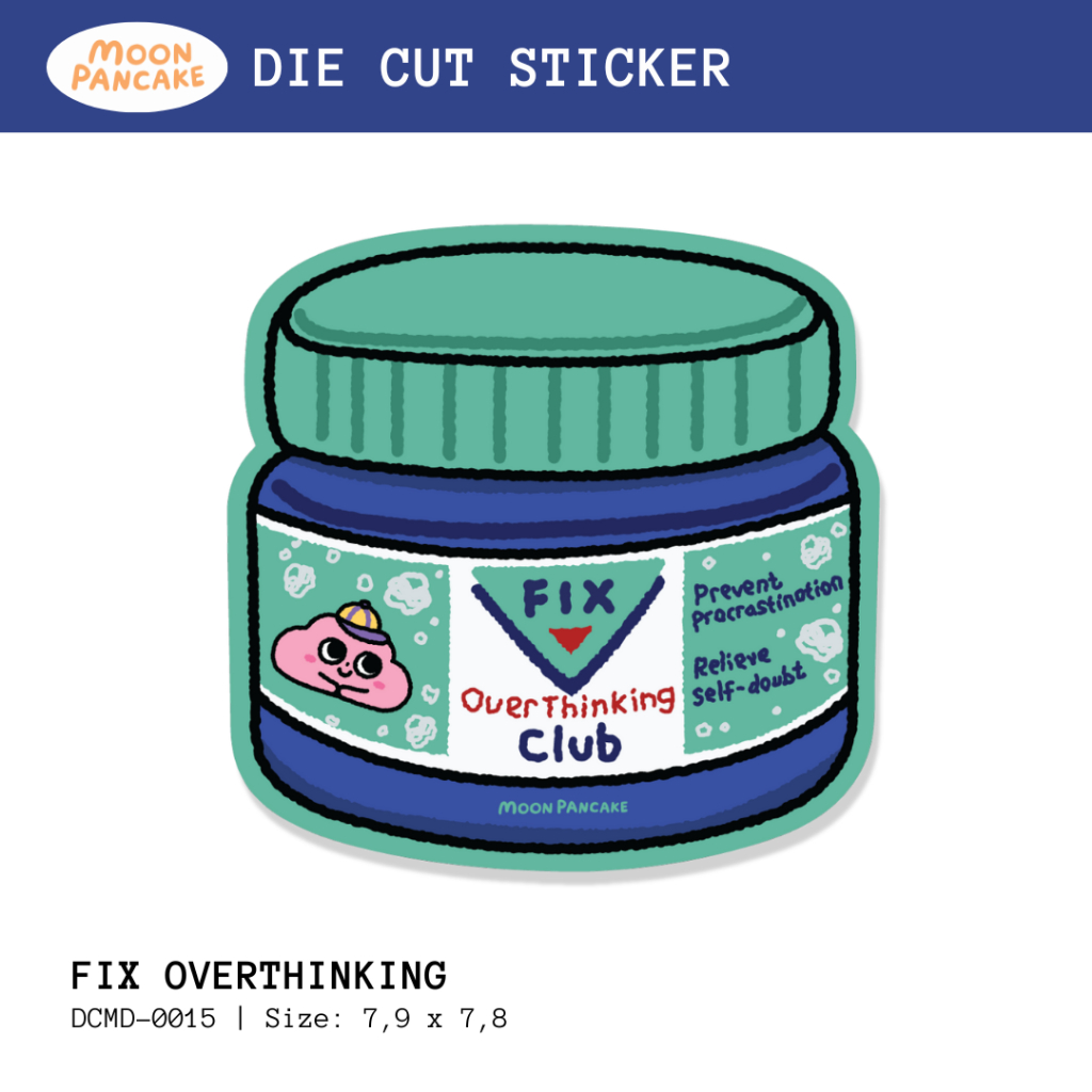 Moon Pancake Die Cut Sticker (Luggage Sticker) - Fix Overthinking ...
